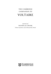 The Cambridge Companion to Voltaire (Cambridge Companions to Literature)