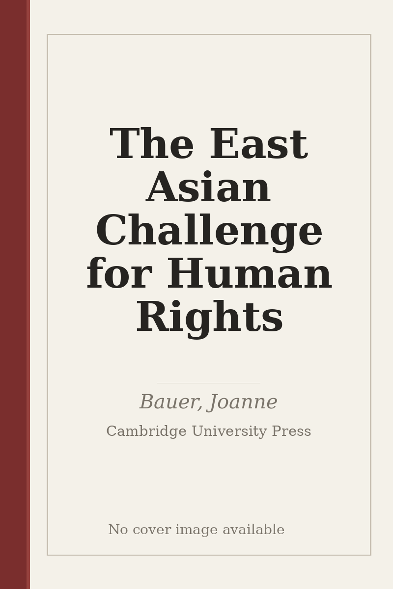 The East Asian Challenge for Human Rights - no cover image available