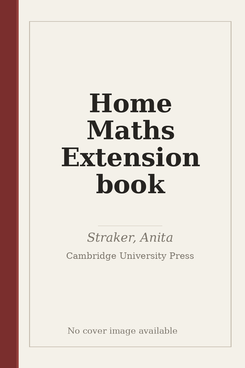 Home Maths Extension book - no cover image available