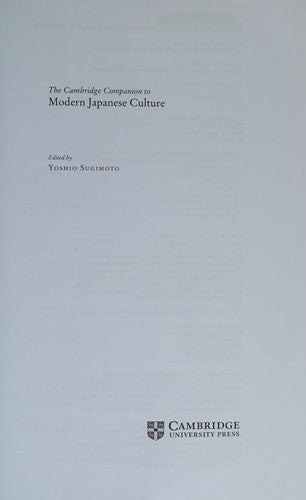 The Cambridge Companion to Modern Japanese Culture (Cambridge Companions to Culture)