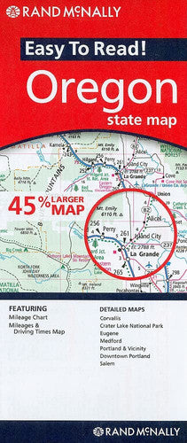 Rand McNally Easy to Read! Oregon State Map