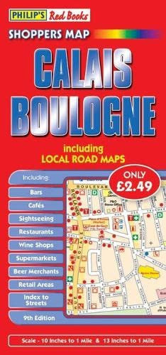 Philip's Red Books Shoppers Map Calais and Boulogne