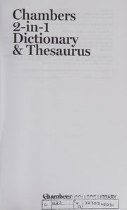 Chambers 2-in-1 Dictionary and Thesaurus
