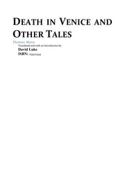 Death in Venice and Other Stories