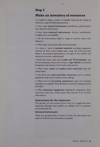Take Note!: Music Handbook for Teachers