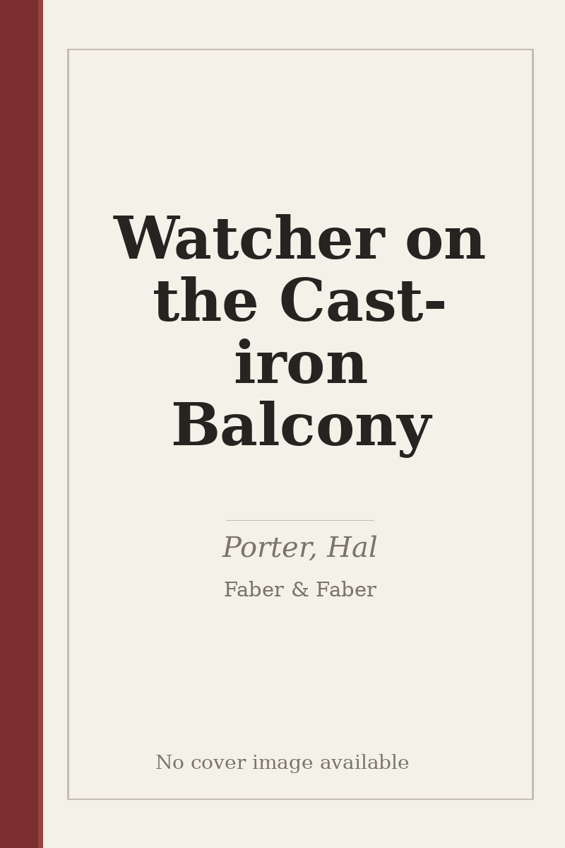 Watcher on the Cast-iron Balcony - no cover image available