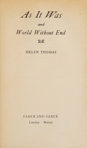 As It Was and World Without End