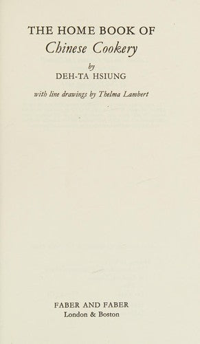 Home Book of Chinese Cookery