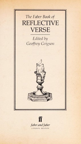 The Faber Book of Reflective Verse