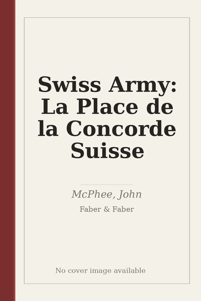 Swiss Army: La Place de la Concorde Suisse - no cover image available