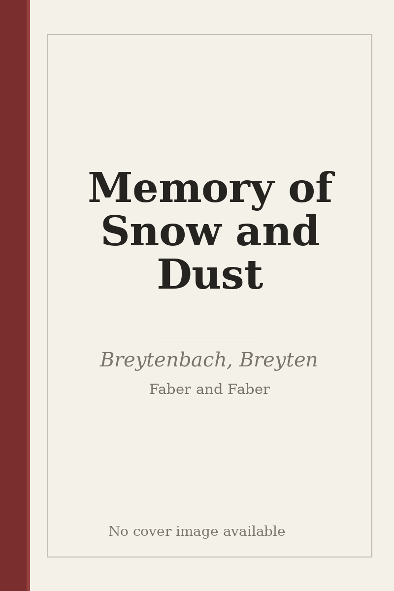 Memory of Snow and Dust - no cover image available