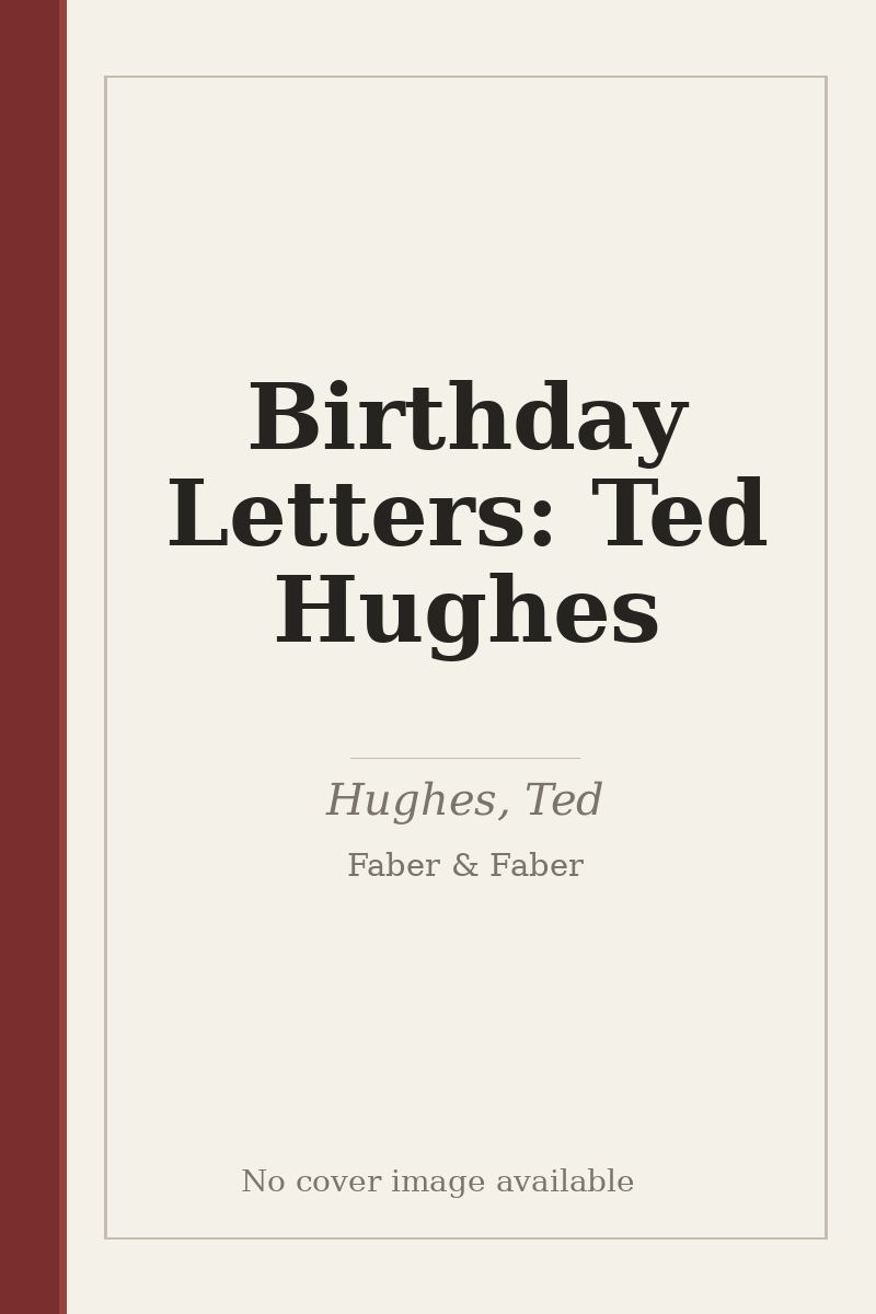 Birthday Letters: Ted Hughes - no cover image available