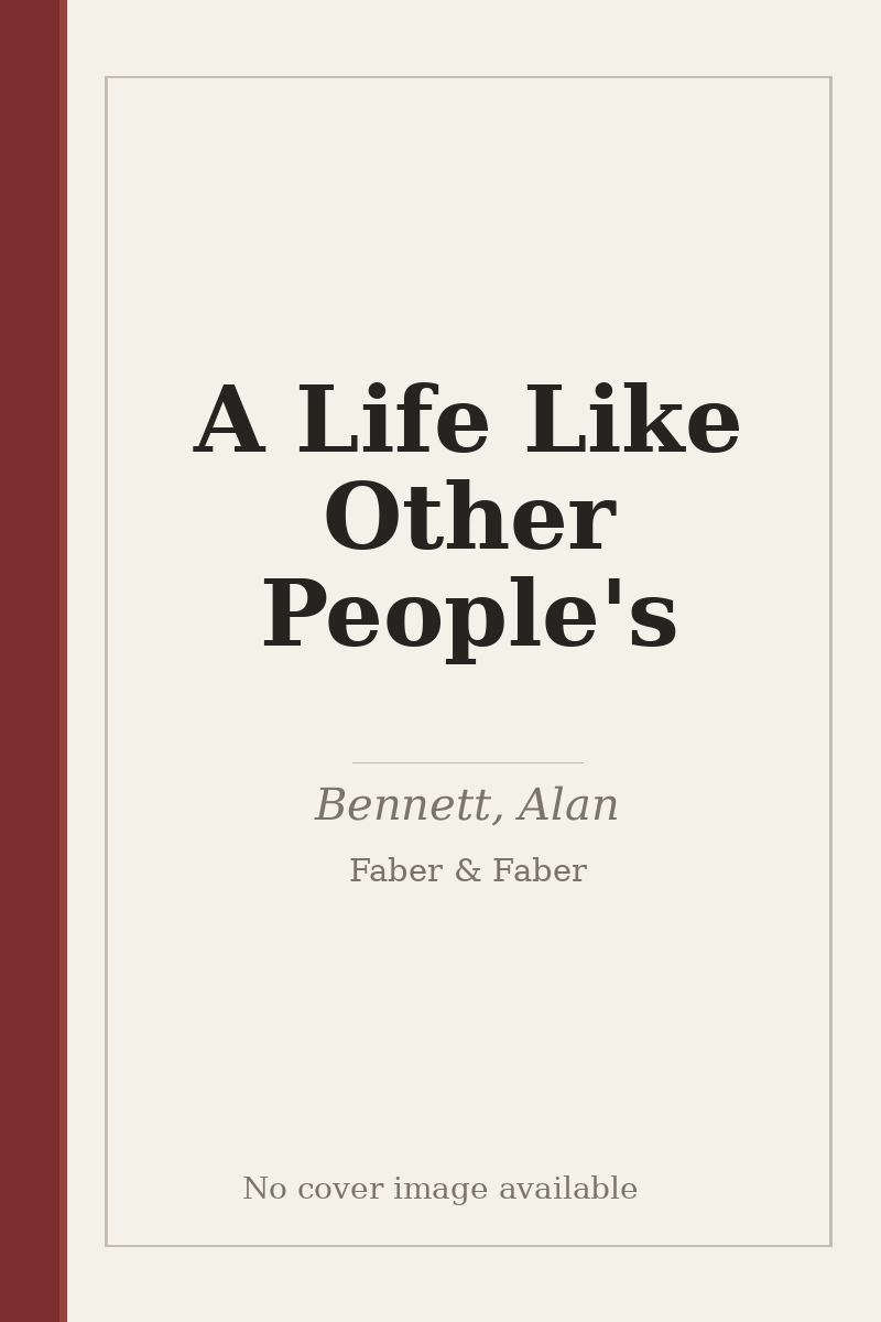 A Life Like Other People's - no cover image available