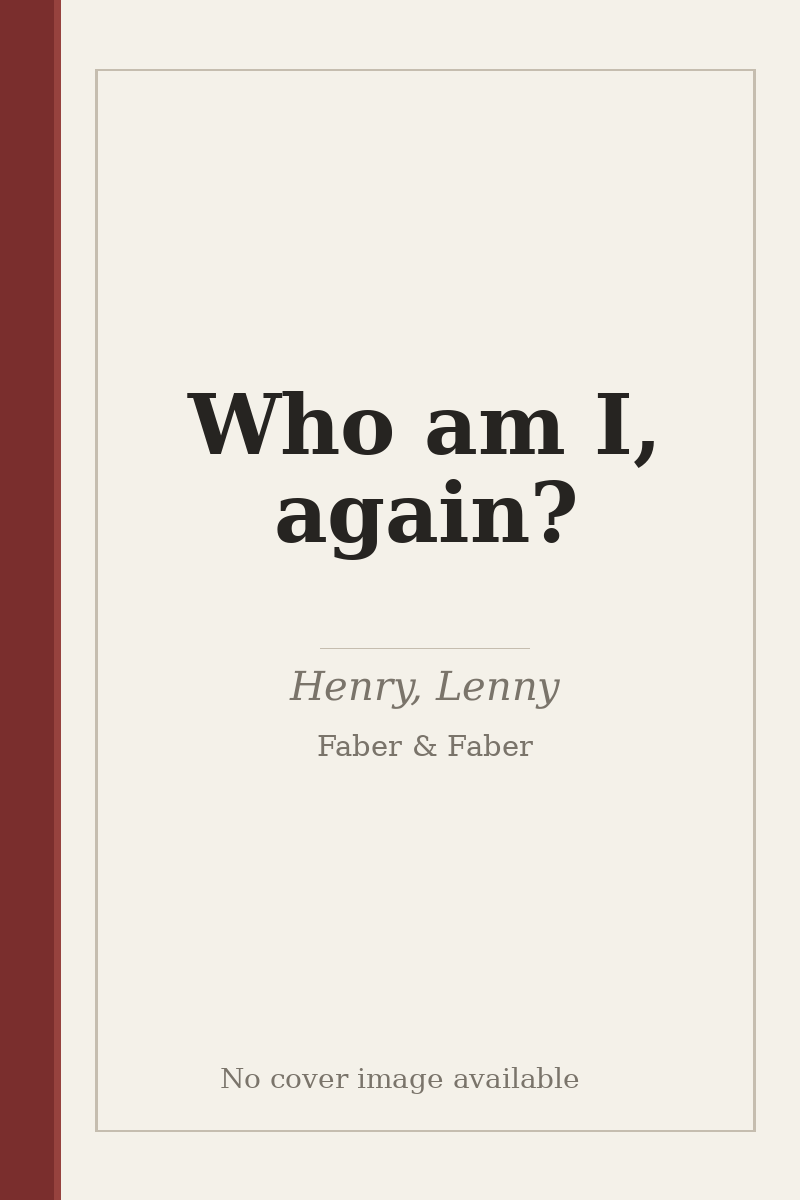 Who am I, again? - no cover image available