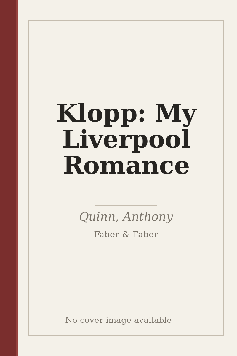 Klopp: My Liverpool Romance - no cover image available
