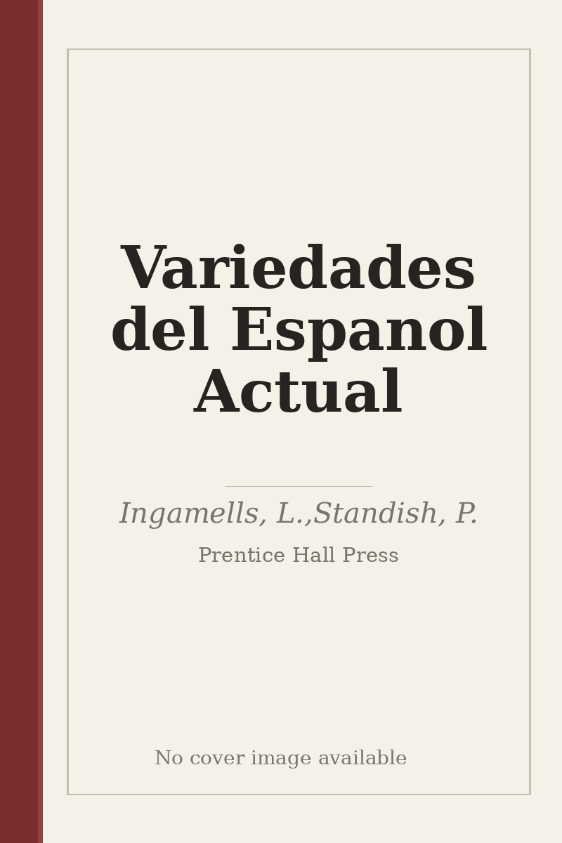 Variedades del Espanol Actual - no cover image available