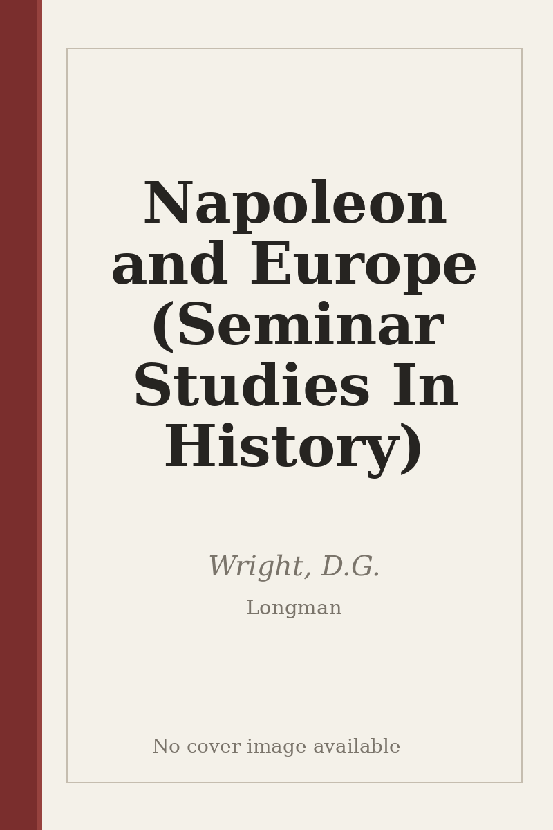 Napoleon and Europe (Seminar Studies In History) - no cover image available
