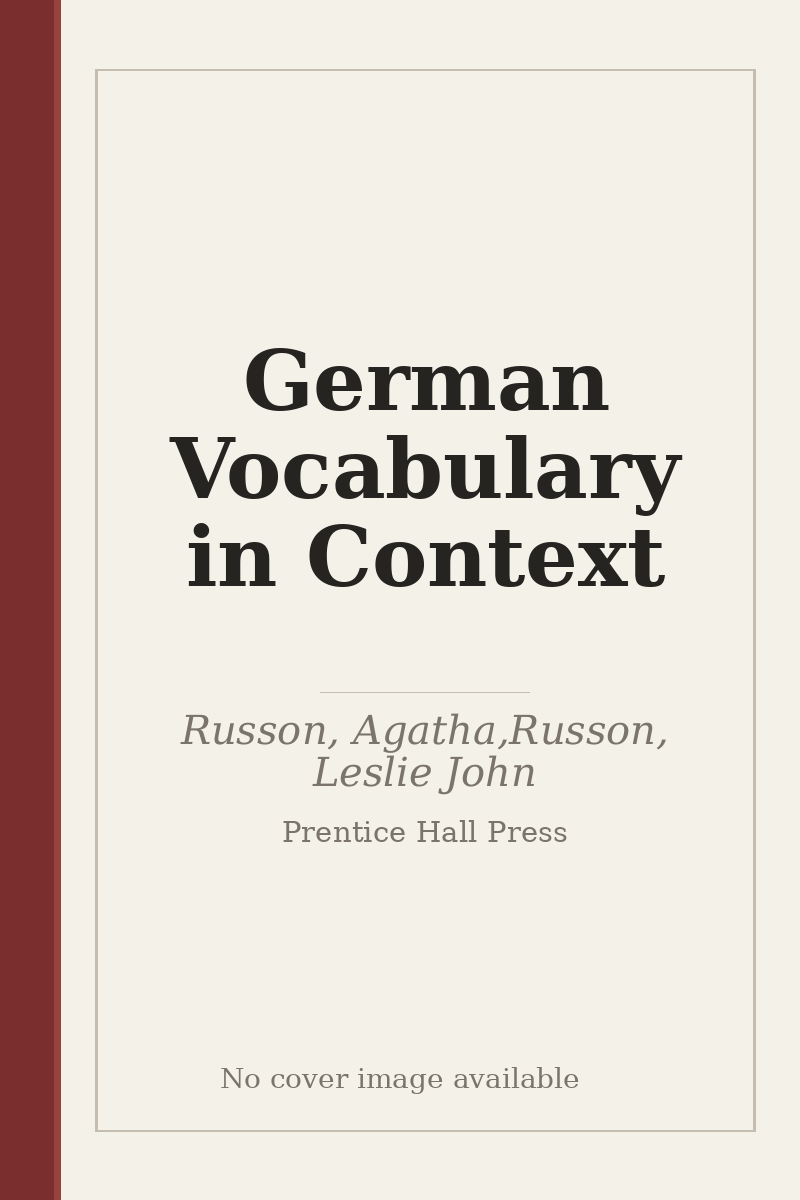 German Vocabulary in Context - no cover image available