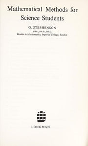 Mathematical Methods for Science Students
