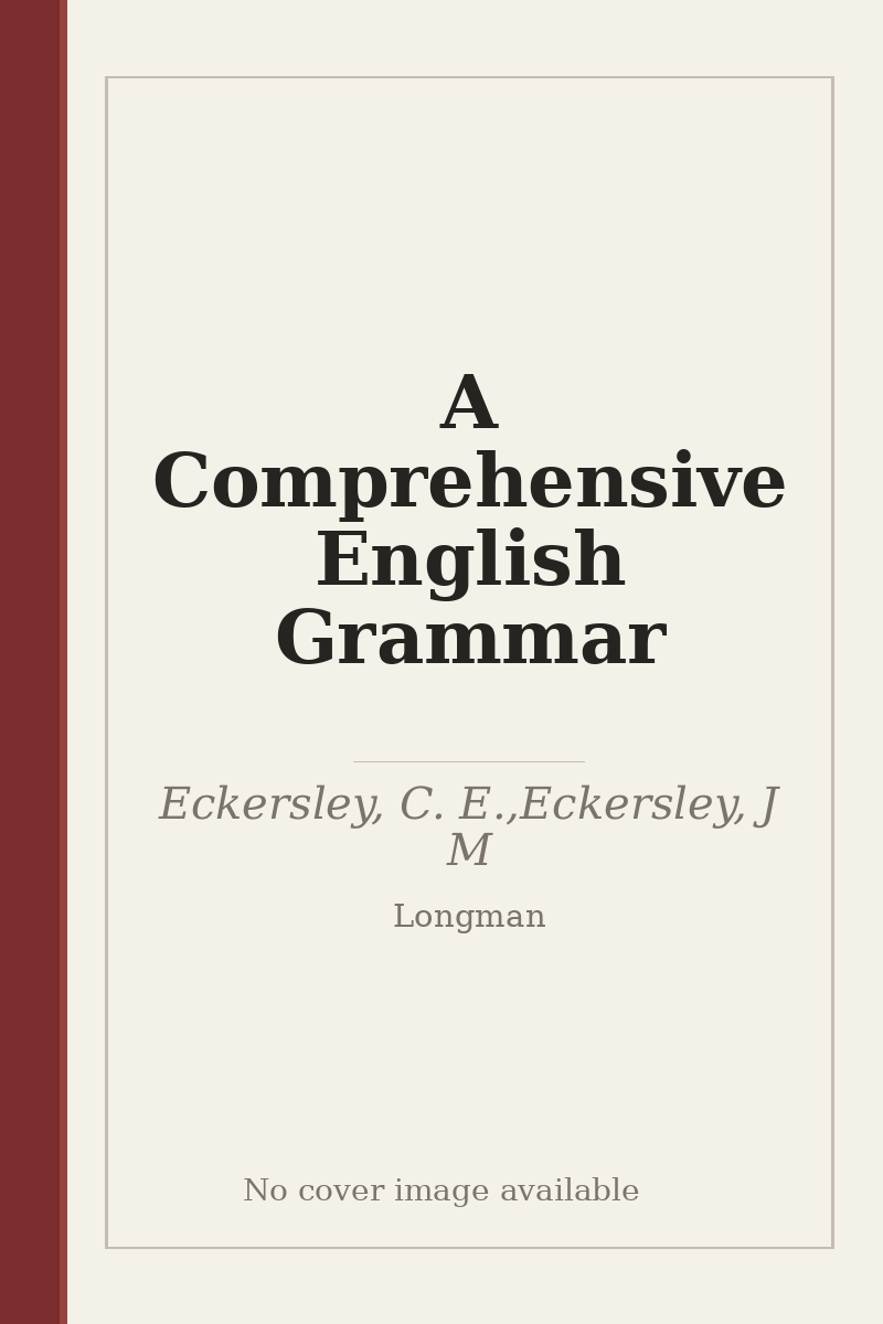A Comprehensive English Grammar - no cover image available