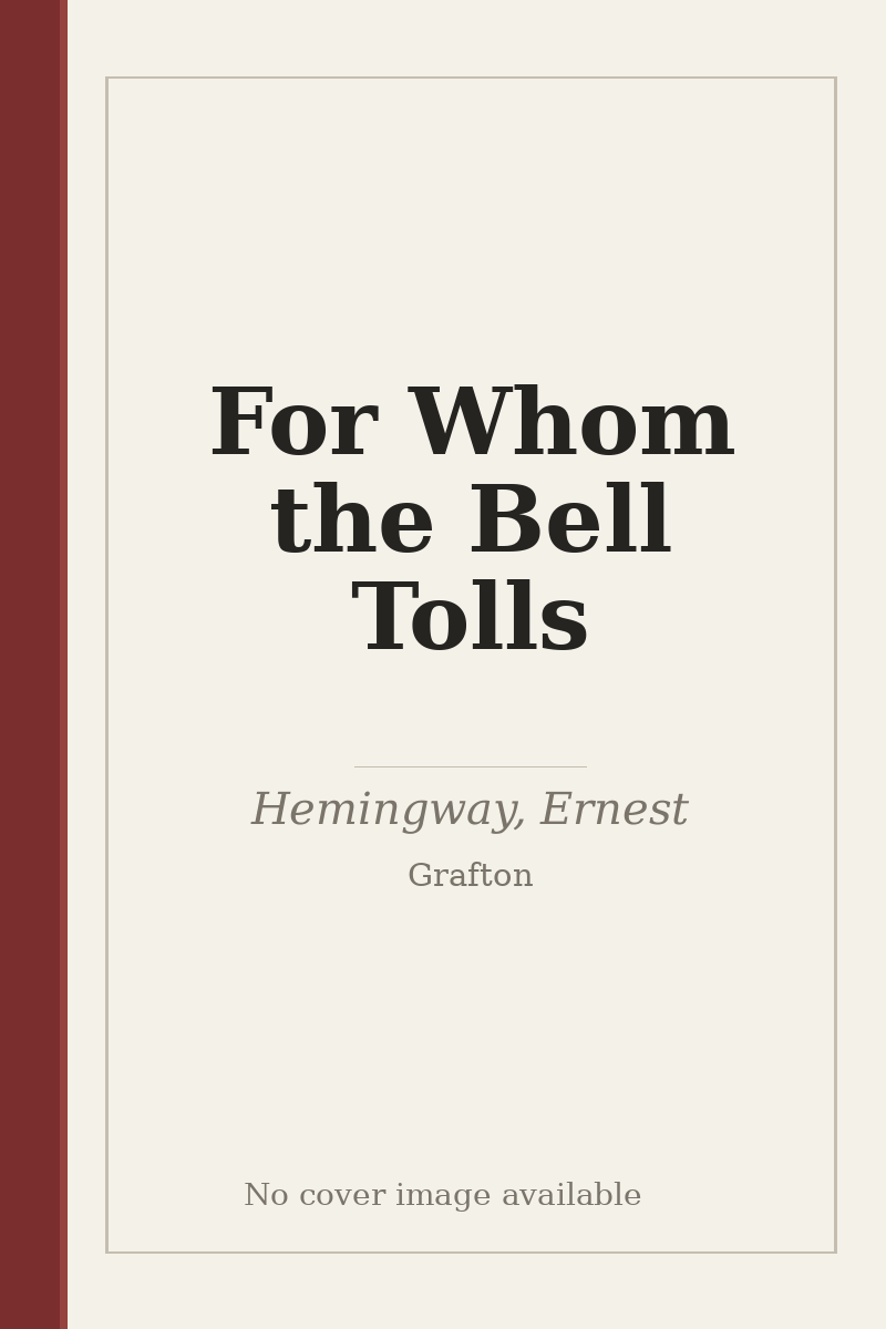 For Whom the Bell Tolls - no cover image available