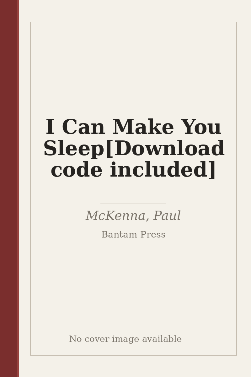 I Can Make You Sleep[Download code included] - no cover image available