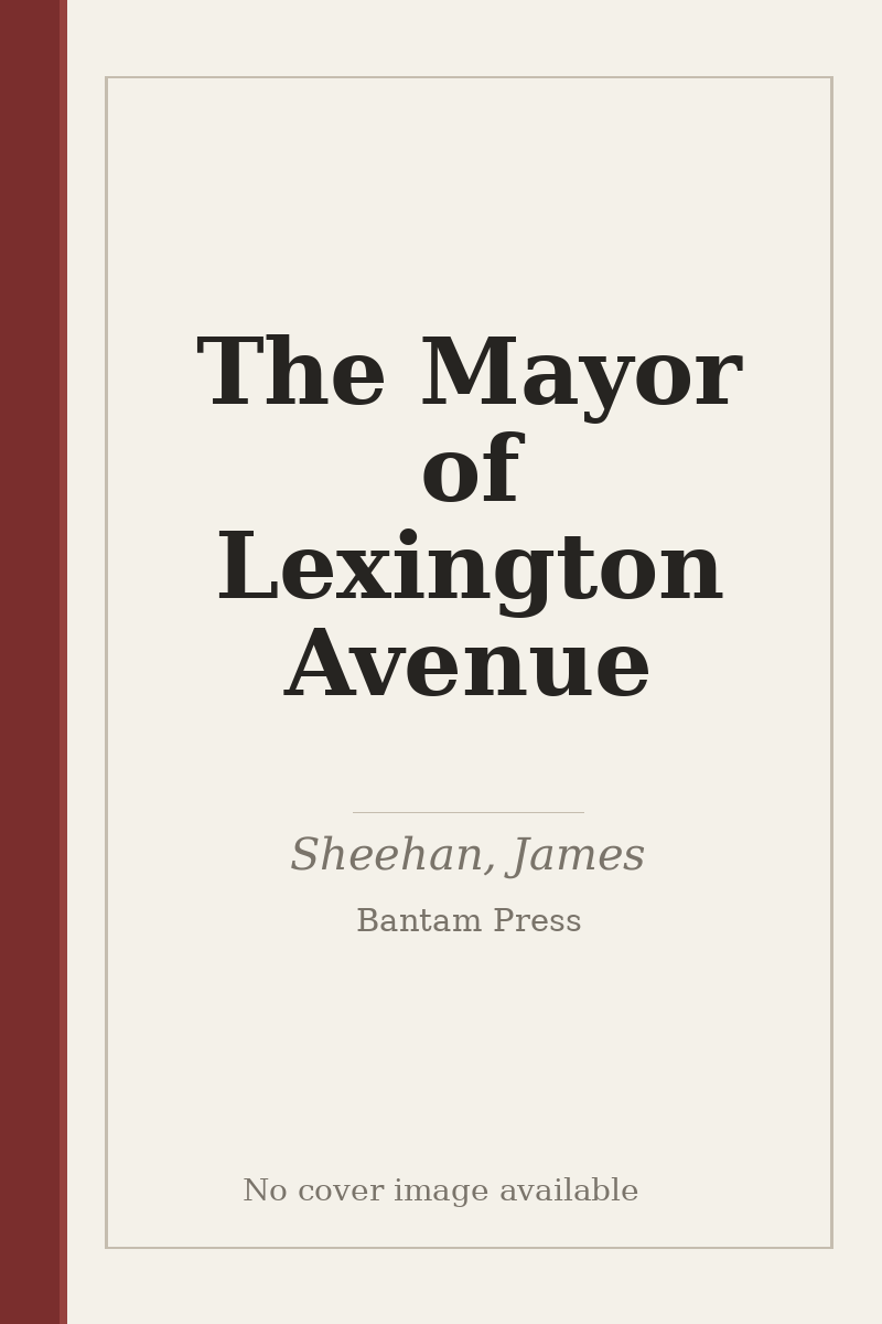 The Mayor of Lexington Avenue - no cover image available