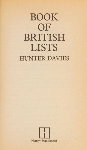 Book of British Lists