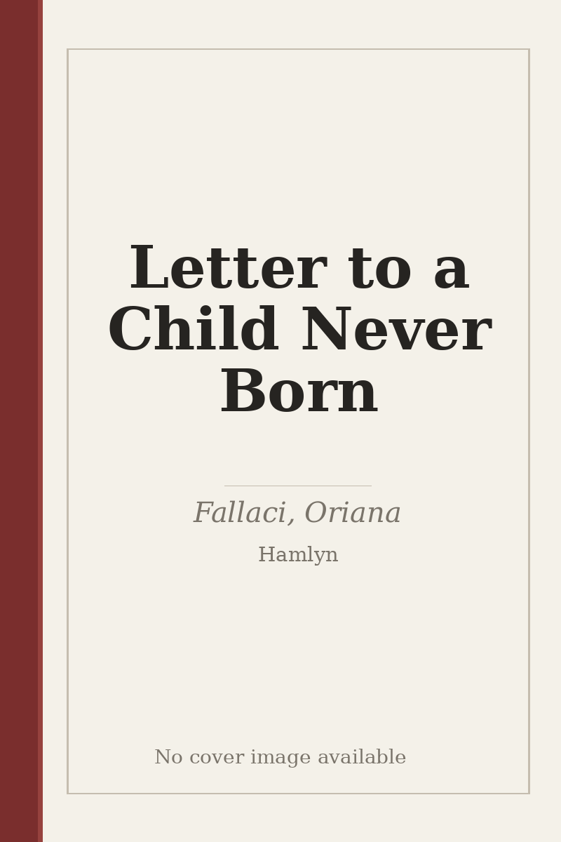 Letter to a Child Never Born - no cover image available