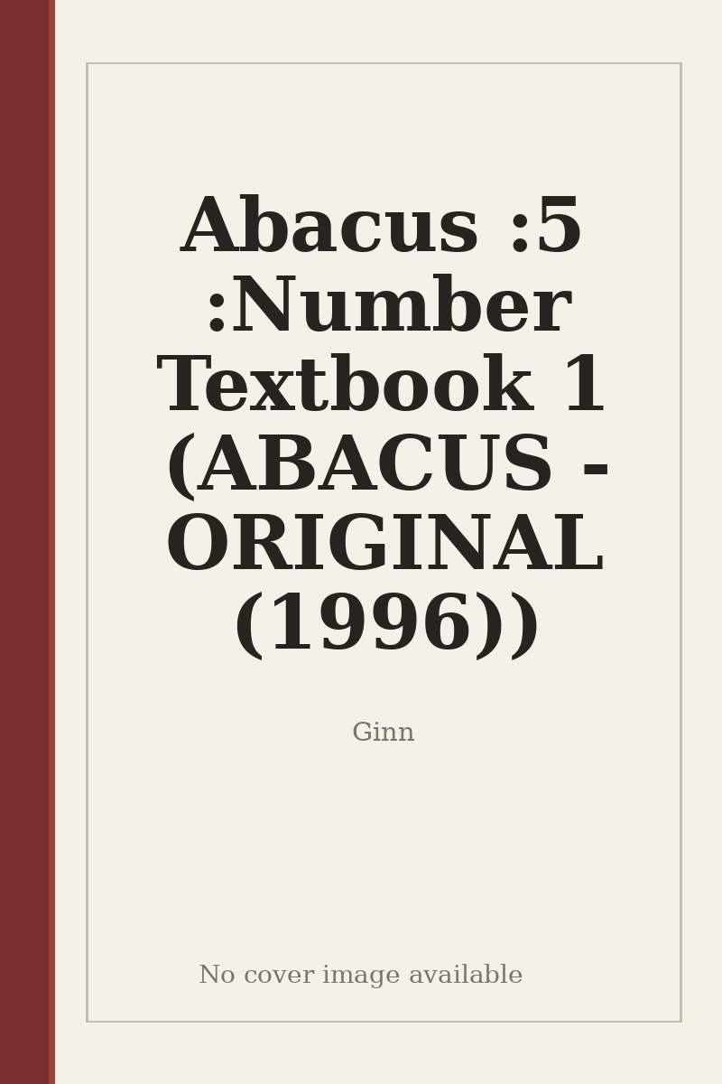 Abacus :5 :Number Textbook 1 (ABACUS - ORIGINAL (1996)) - no cover image available