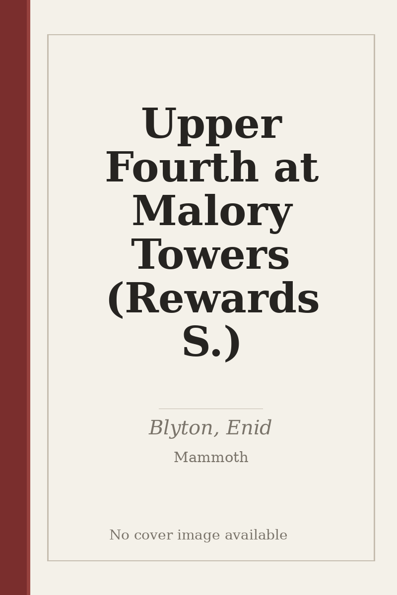 Upper Fourth at Malory Towers (Rewards S.) - no cover image available