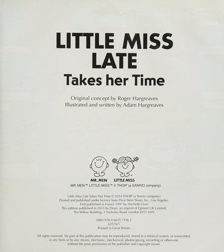 LIttle Miss Late Takes her Time