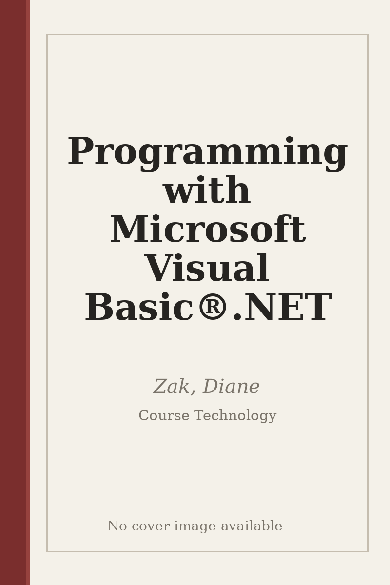 Programming with Microsoft Visual Basic®.NET - no cover image available