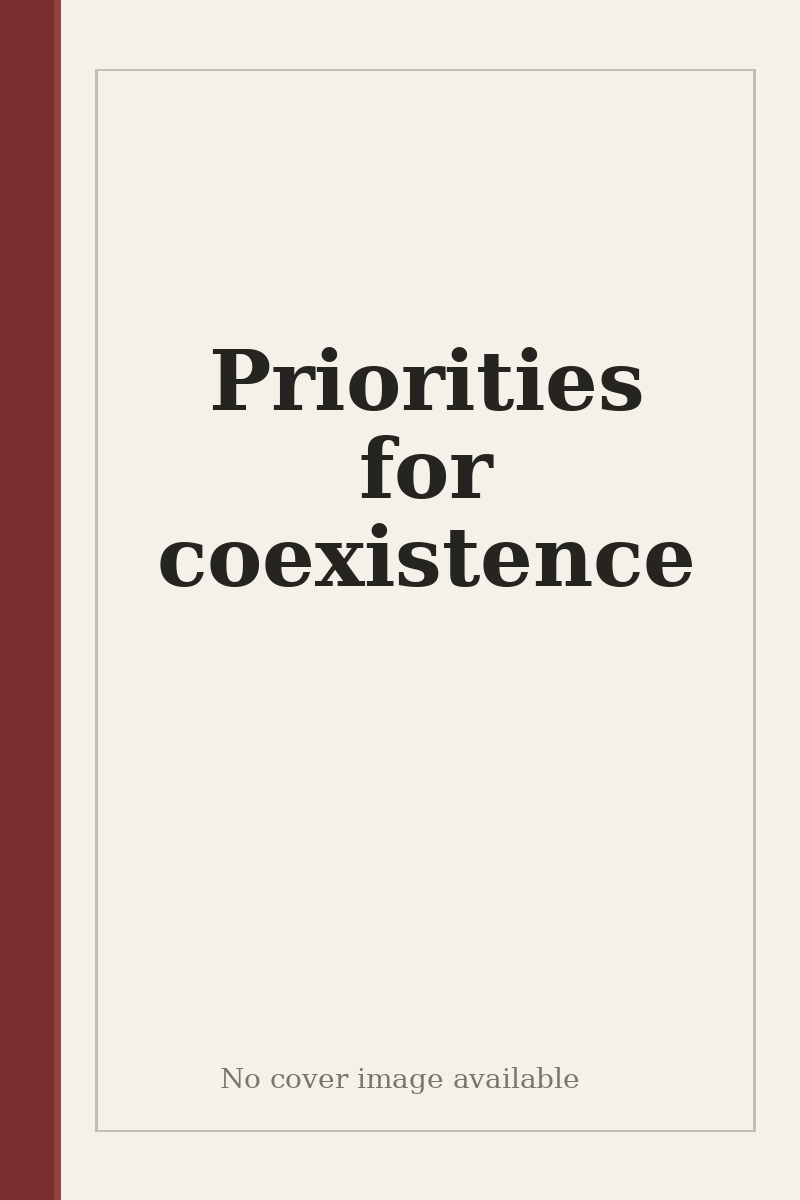 Priorities for coexistence - no cover image available