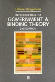 Introduction to Government and Binding Theory: 0001 (Blackwell Textbooks in Linguistics)