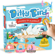 DITTY BIRD Musical Toddler Books | Fun Sensory Songs of Australia | Sing Along Books for Toddlers 1-3 | Interactive Talking Book | Sturdy Baby Sound Books | Australian Nursery Rhyme Toys with Koala