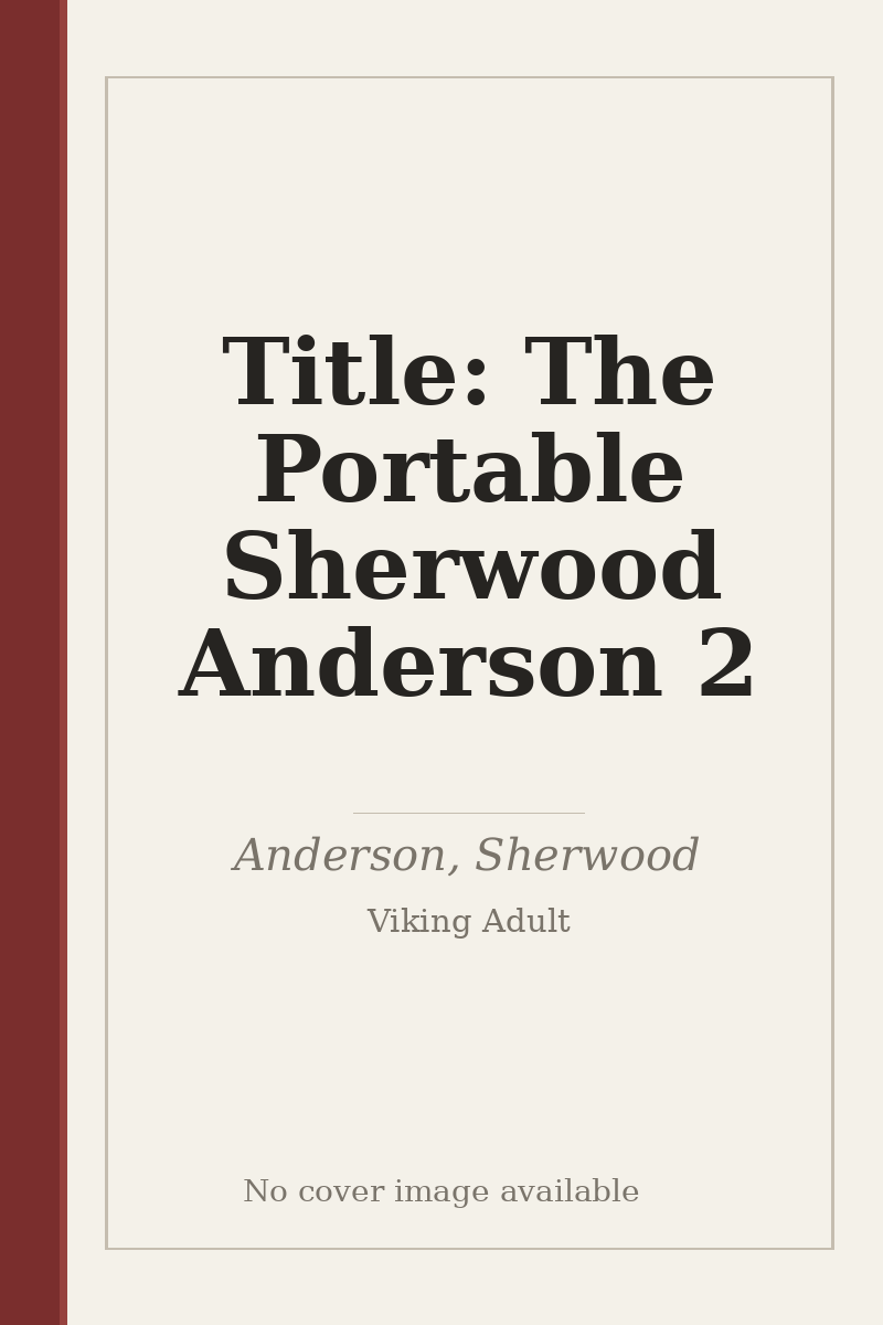 Title: The Portable Sherwood Anderson 2 - no cover image available