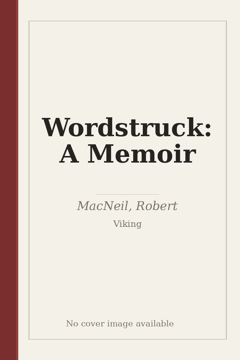 Wordstruck: A Memoir - no cover image available
