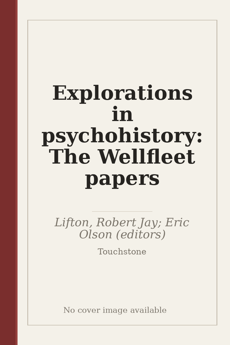 Explorations in psychohistory: The Wellfleet papers - no cover image available
