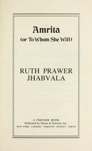 Amrita: Or to Whom She Will