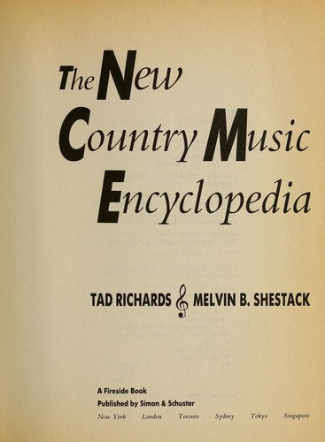 The New Country Music Encyclopedia