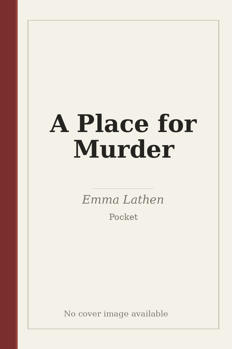 A Place for Murder - no cover image available