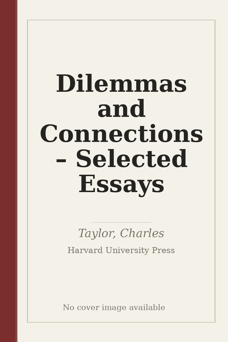 Dilemmas and Connections – Selected Essays - no cover image available