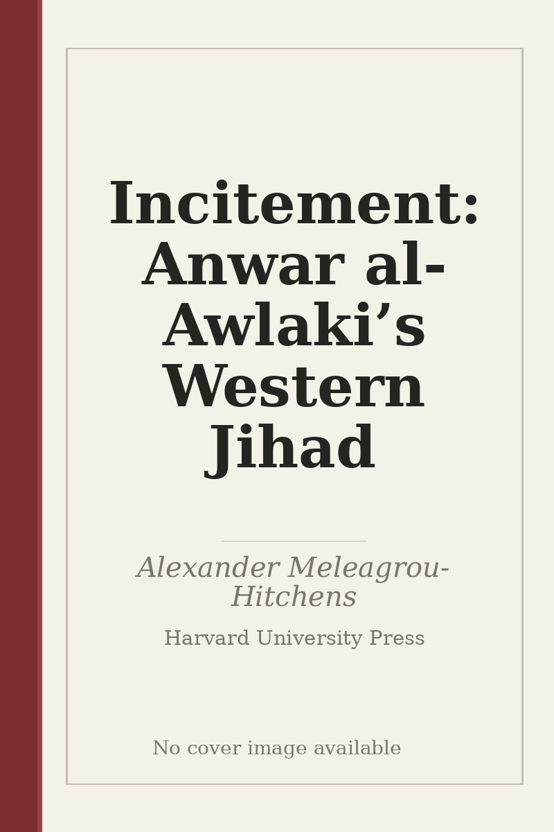 Incitement: Anwar al-Awlaki’s Western Jihad - no cover image available