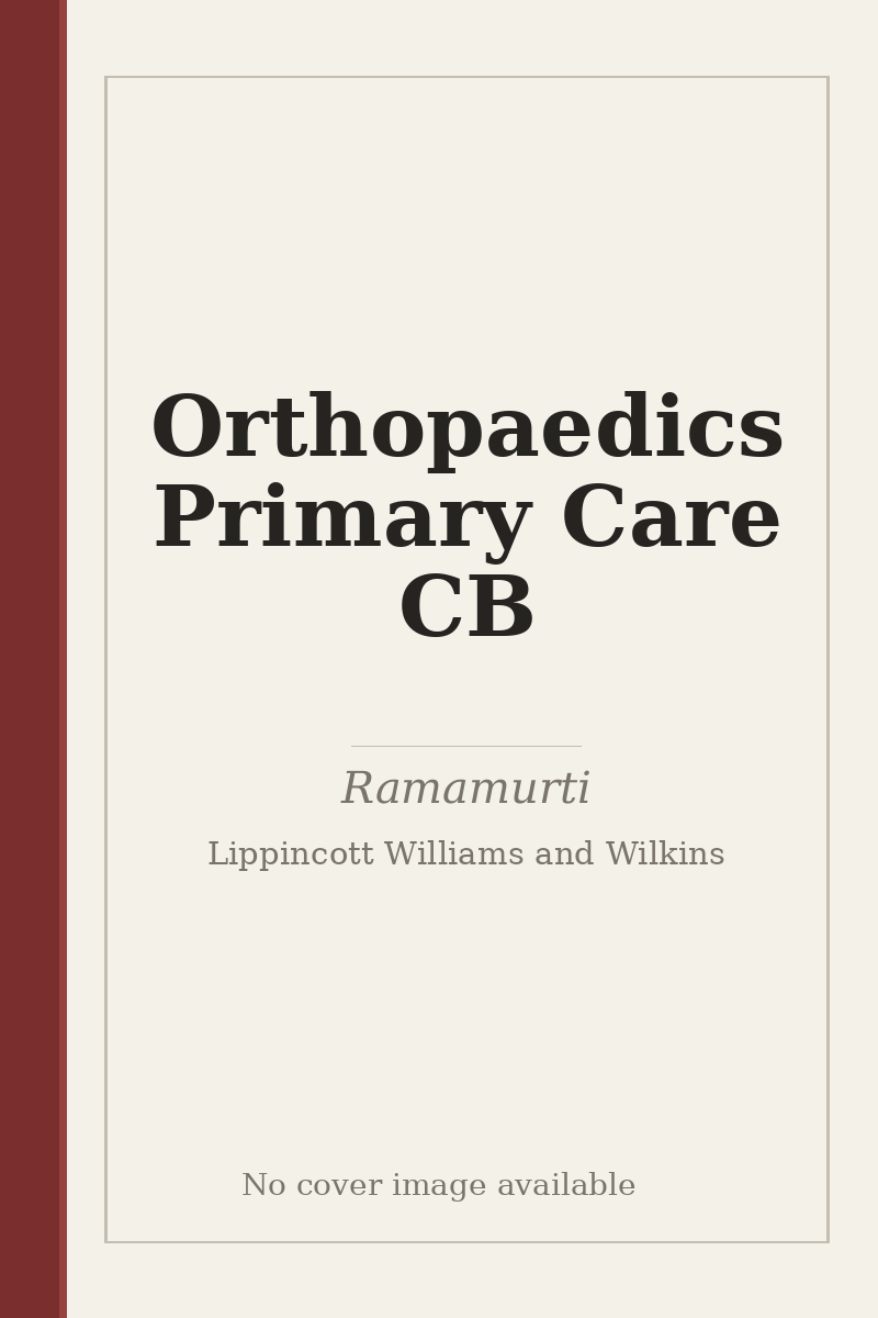 Orthopaedics Primary Care CB - no cover image available