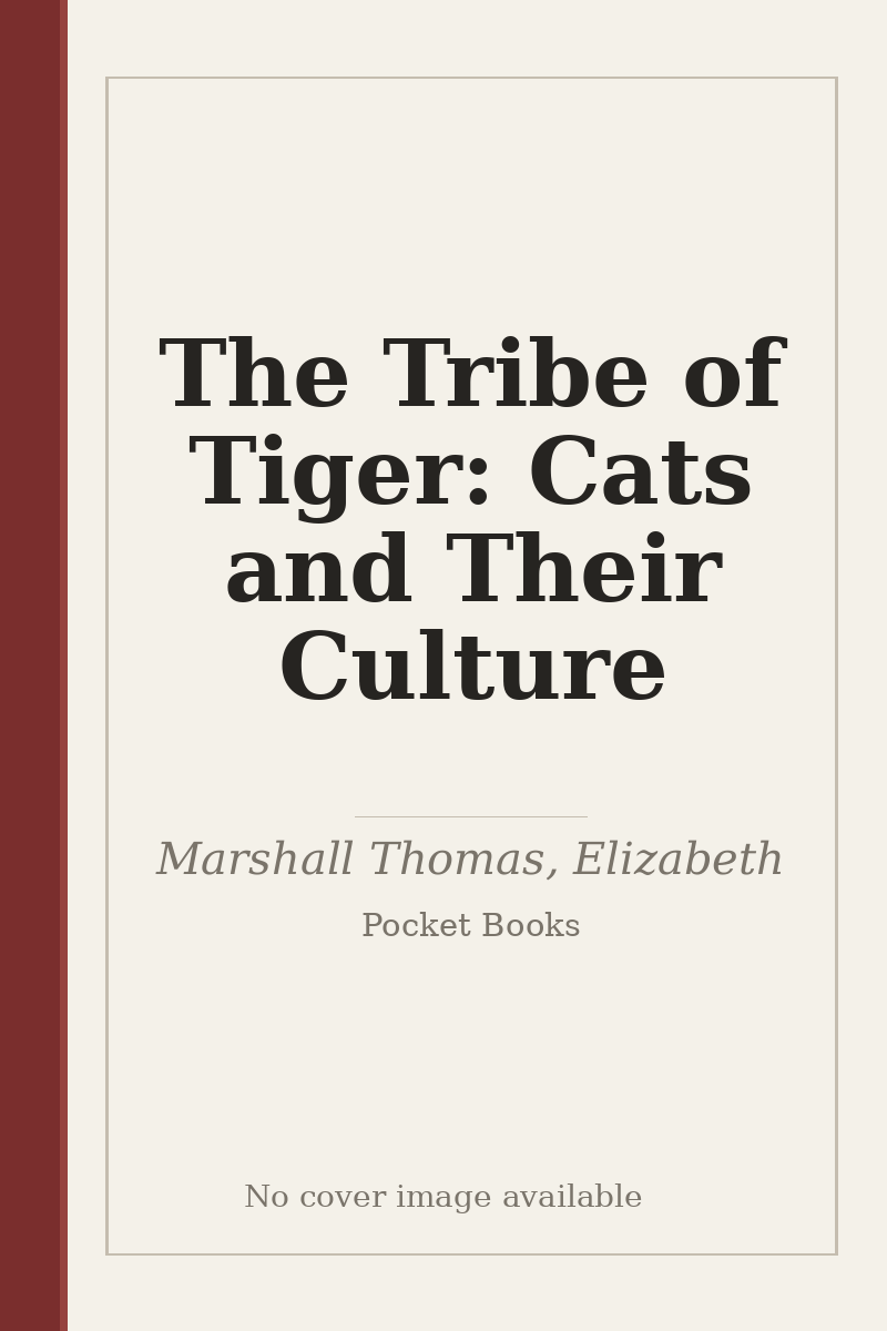 The Tribe of Tiger: Cats and Their Culture - no cover image available