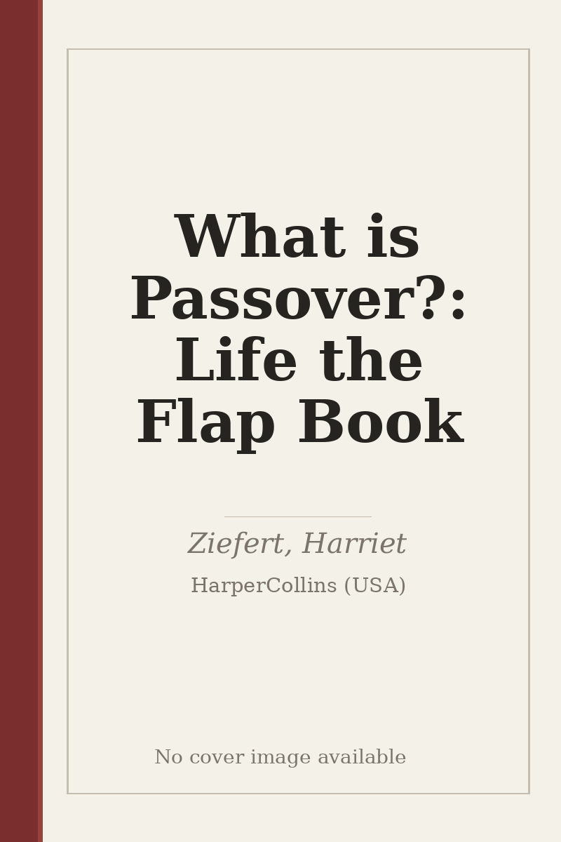 What is Passover?: Life the Flap Book - no cover image available