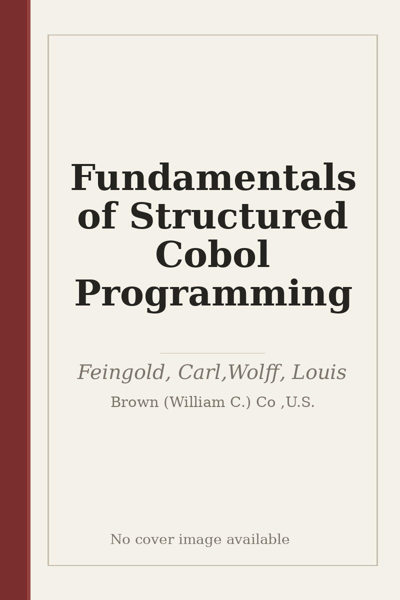 Fundamentals of Structured Cobol Programming - no cover image available