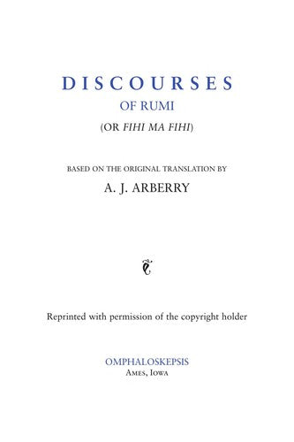 Discourses of Rumi (Curzon Paperbacks)