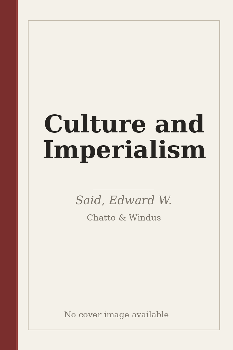 Culture and Imperialism - no cover image available